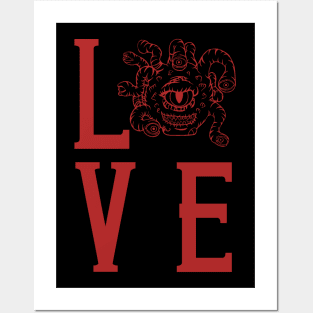 Beholder Love 1, red Posters and Art